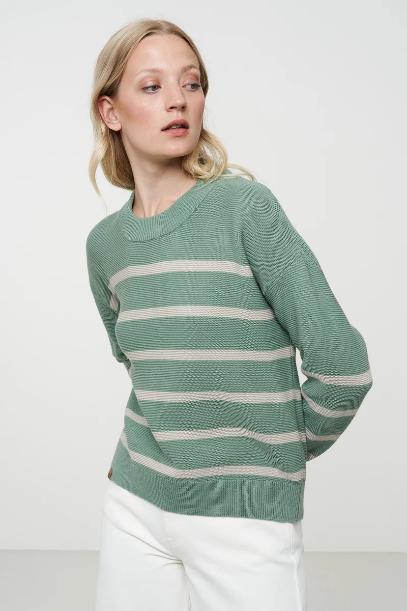 Gestreifter Pullover aus Bio Baumwolle
