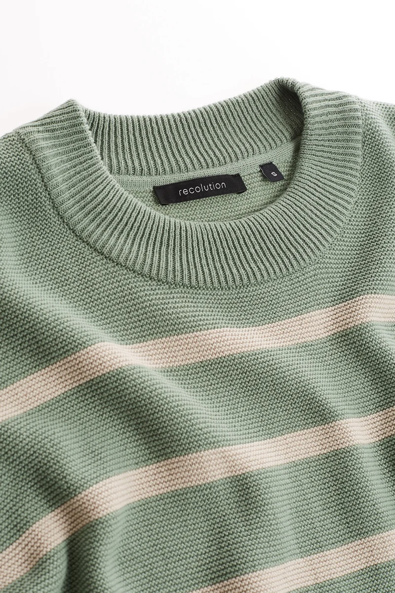 Gestreifter Pullover aus Bio Baumwolle