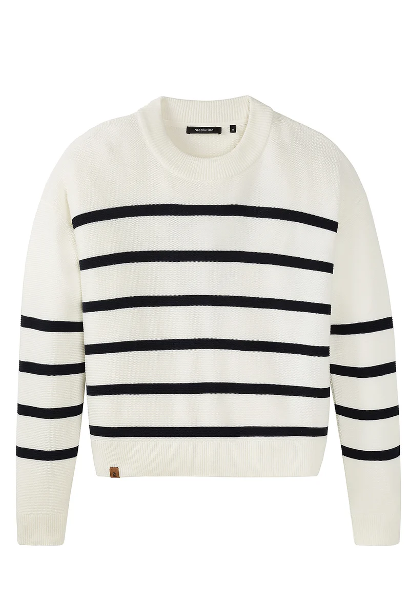 Gestreifter Pullover aus Bio Baumwolle