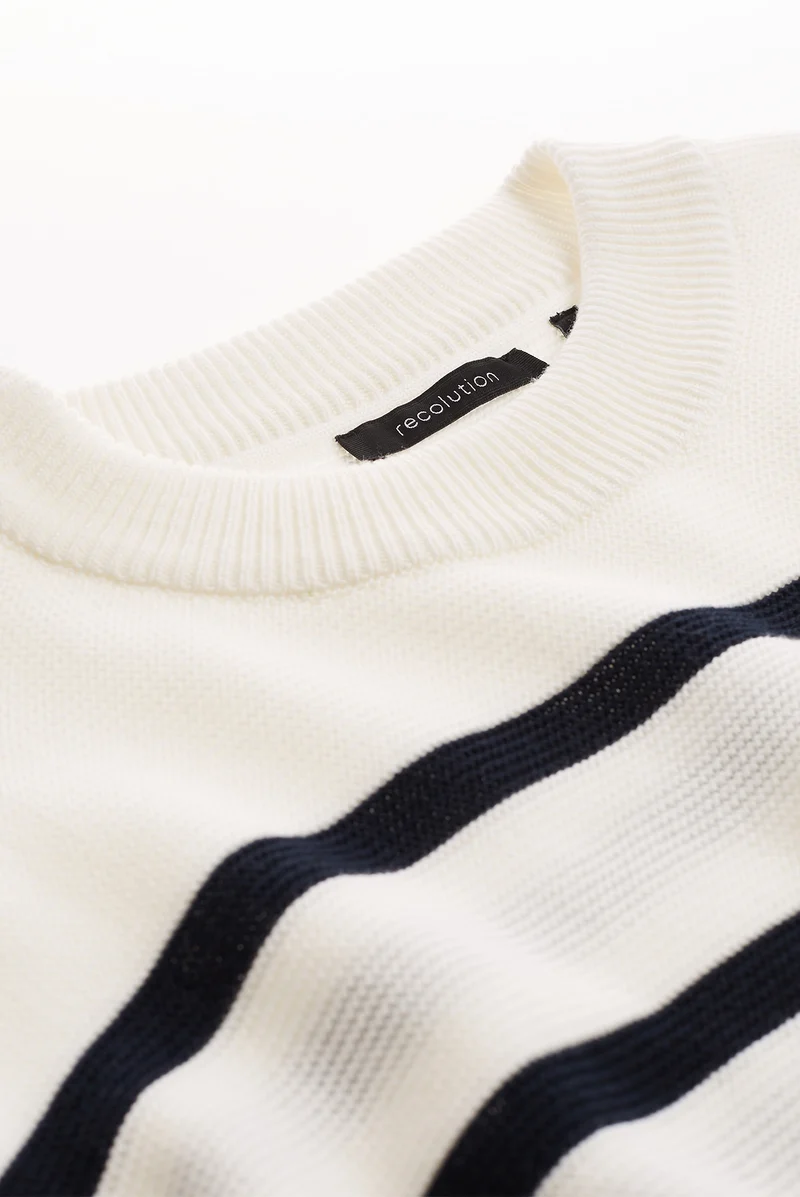 Gestreifter Pullover aus Bio Baumwolle