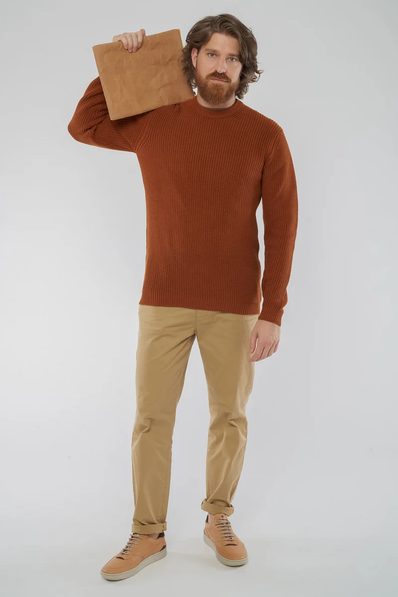 Ripp Strickpullover RAVI aus Bio Baumwolle