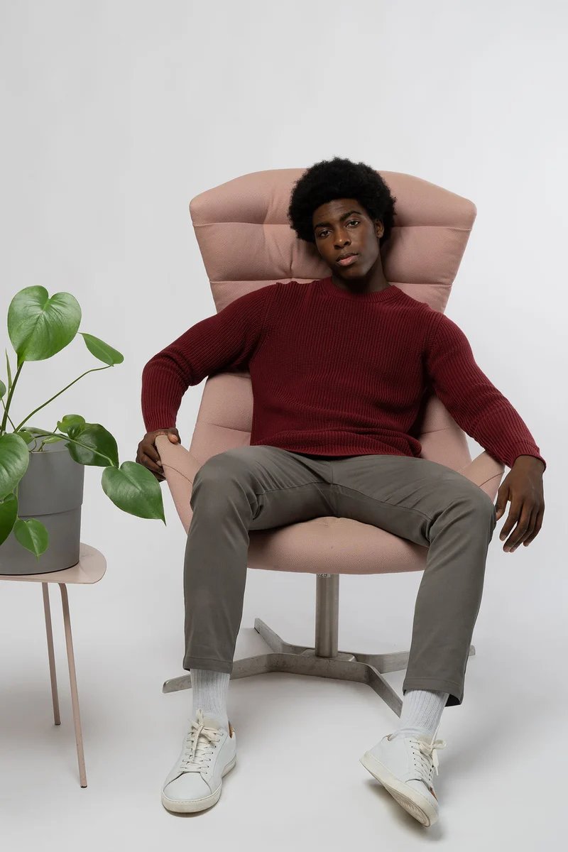 Ripp Strickpullover RAVI aus Bio Baumwolle