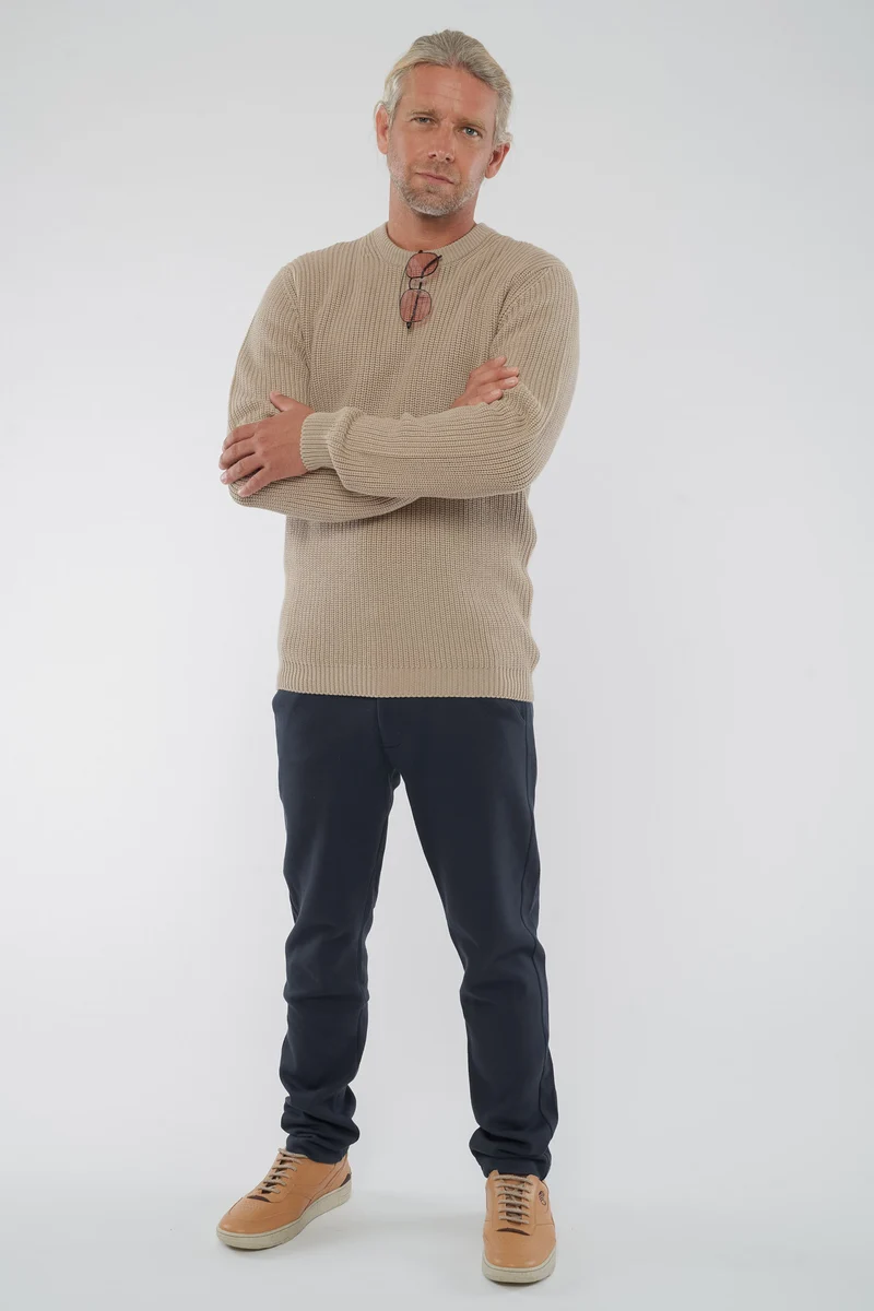 Ripp Strickpullover RAVI aus Bio Baumwolle