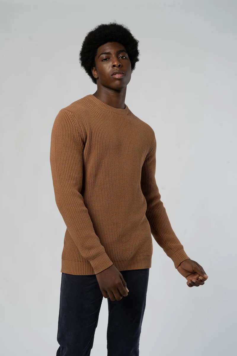Ripp Strickpullover RAVI aus Bio Baumwolle