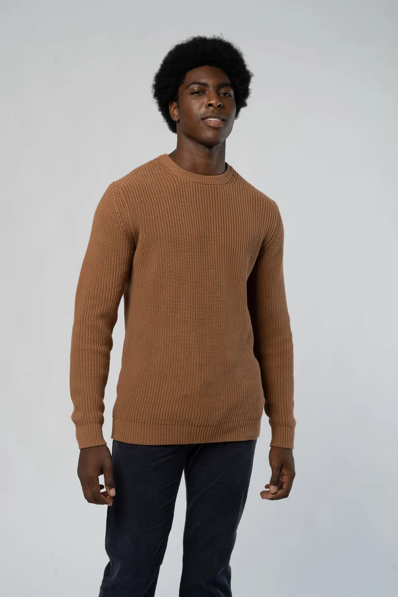 Ripp Strickpullover RAVI aus Bio Baumwolle