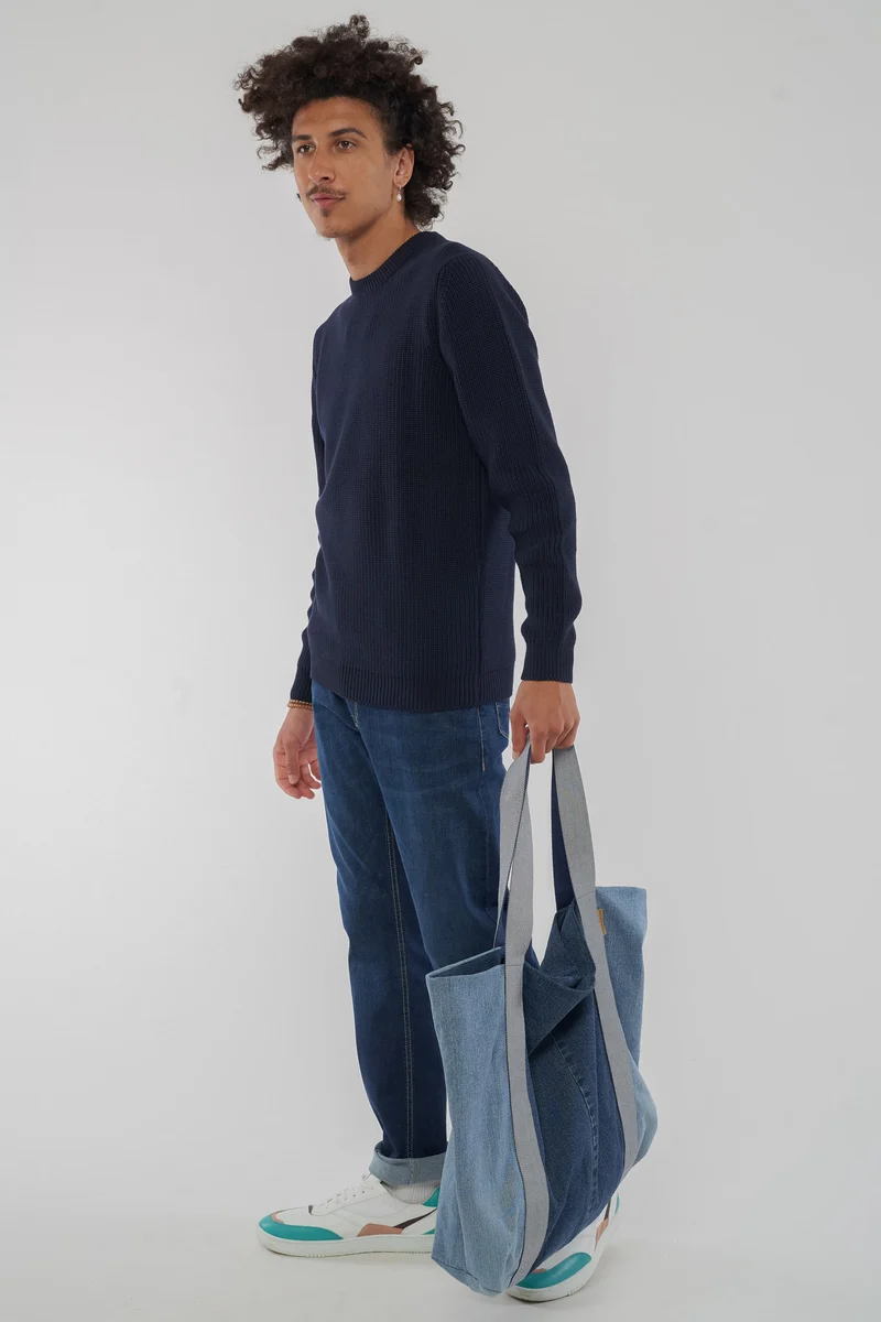 Ripp Strickpullover RAVI aus Bio Baumwolle