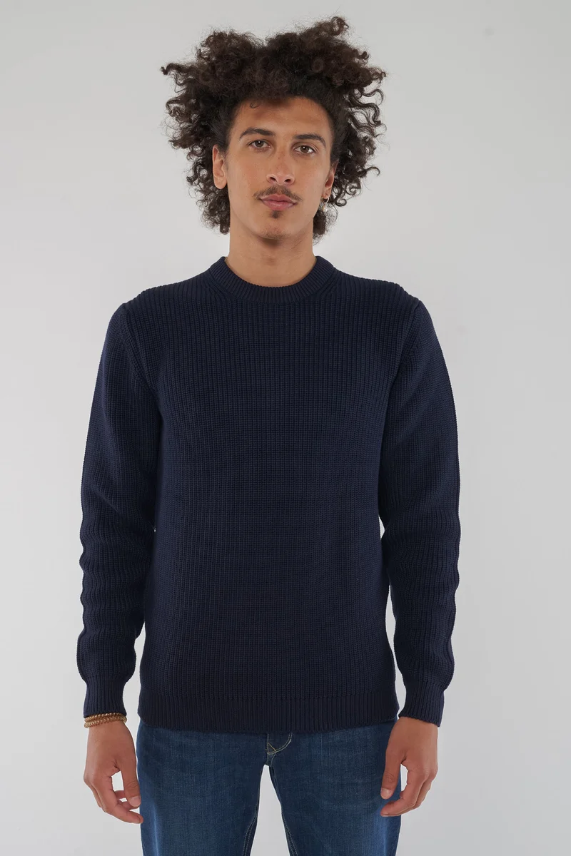 Ripp Strickpullover RAVI aus Bio Baumwolle