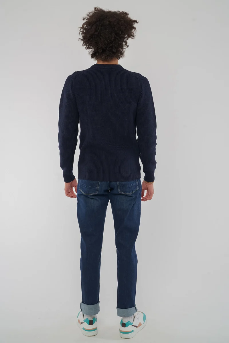 Ripp Strickpullover RAVI aus Bio Baumwolle