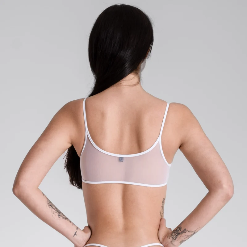 Transparent White - Mesh Bralette