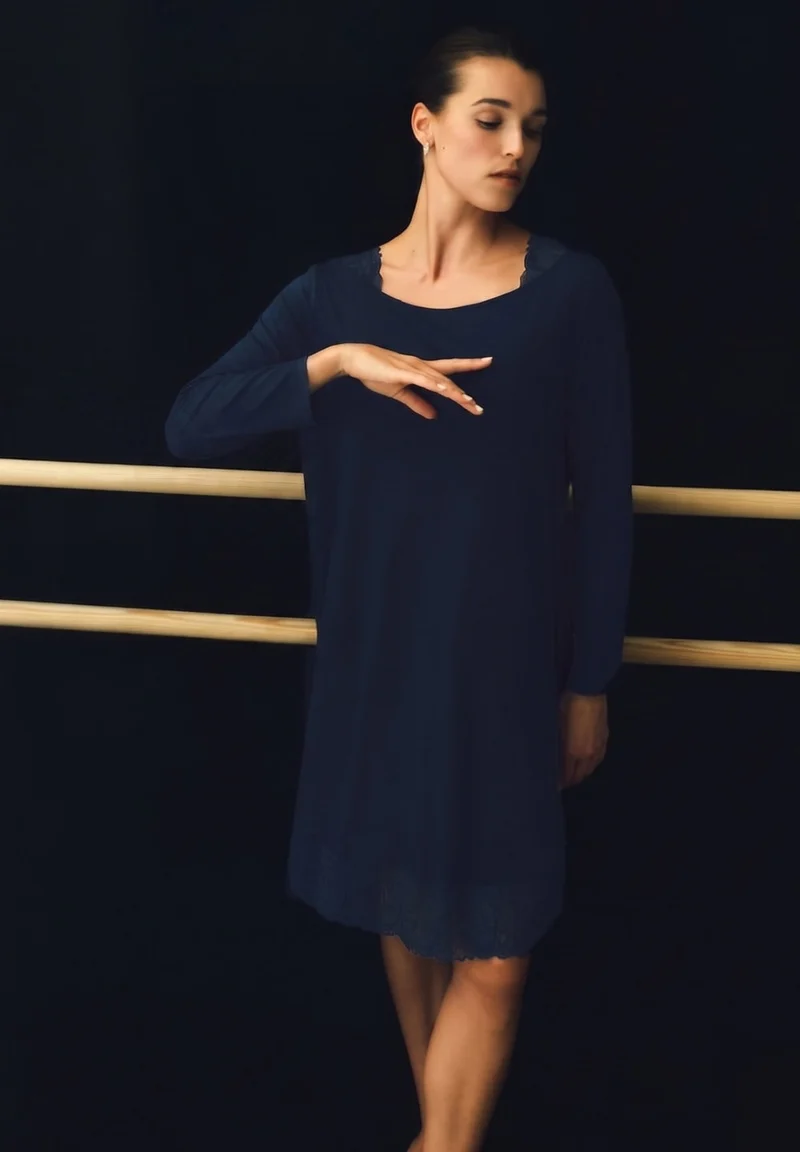 Azelia NW L/SLV Nightdress 100cm | deep navy 074703-071610