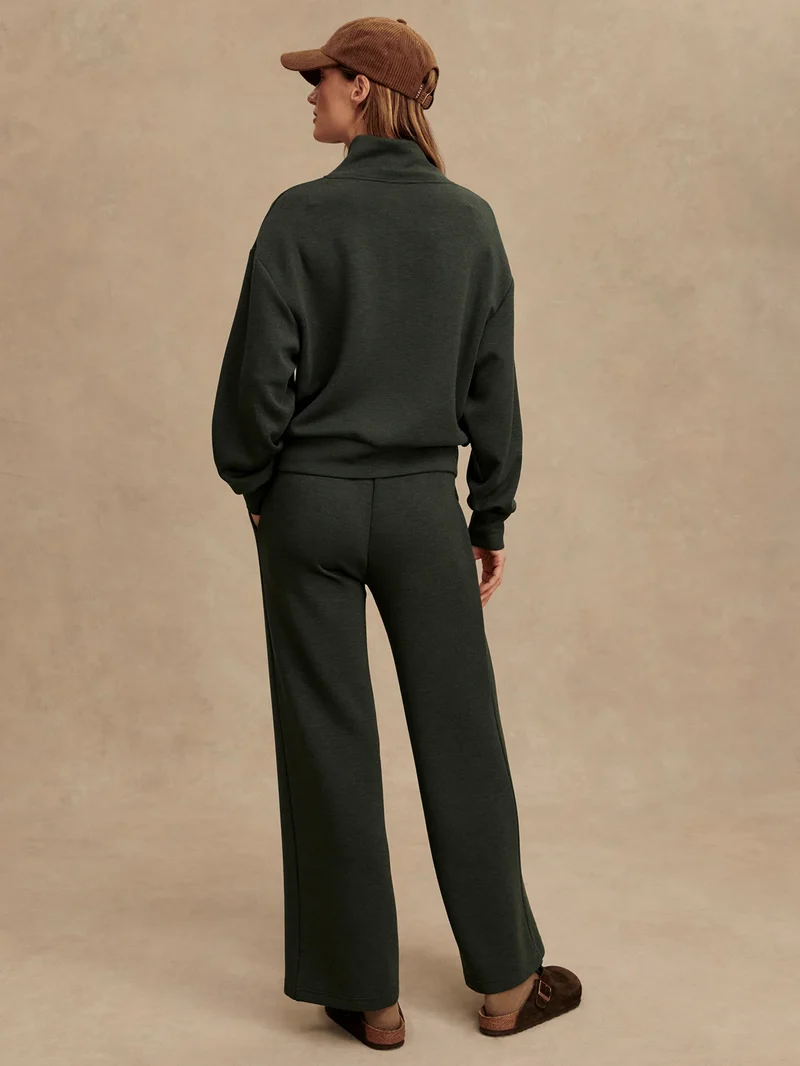 Wide Leg Pant 30" Olive Marl