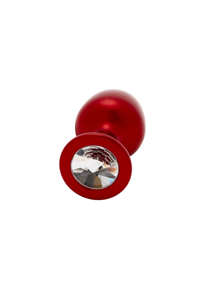 Julian Snelling Small Red Aluminium Butt Plug with Crystal