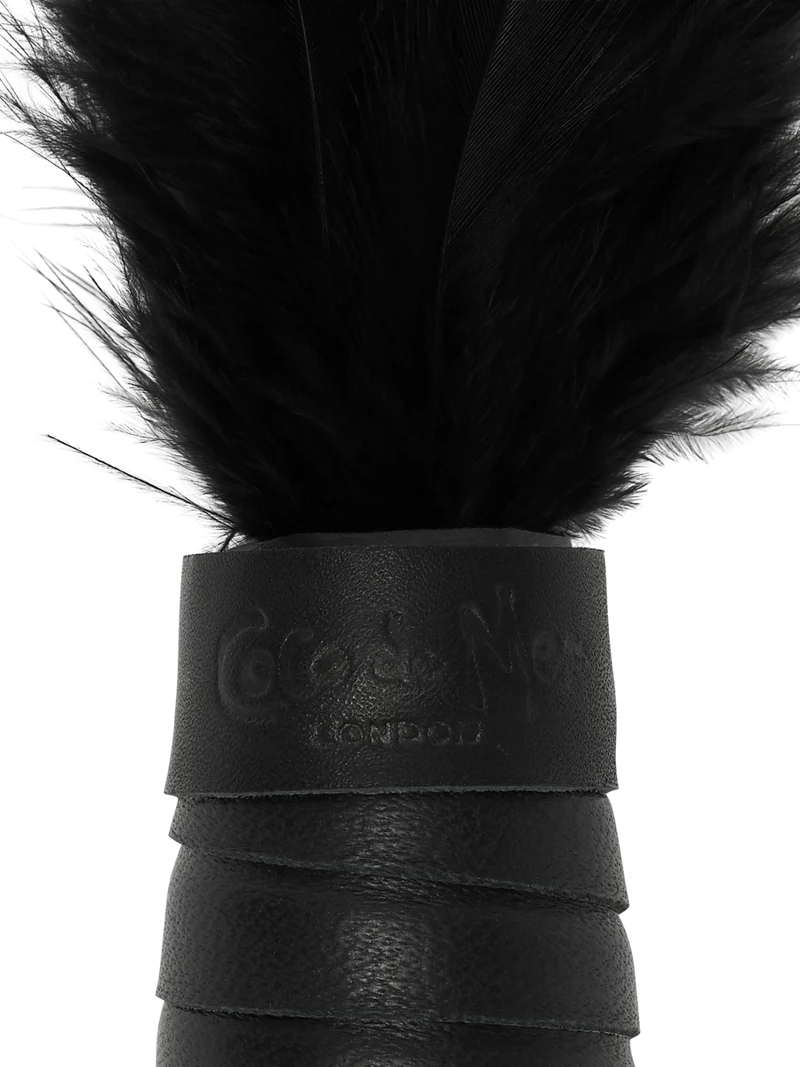 Coco de Mer Black Leather Feather Tickler