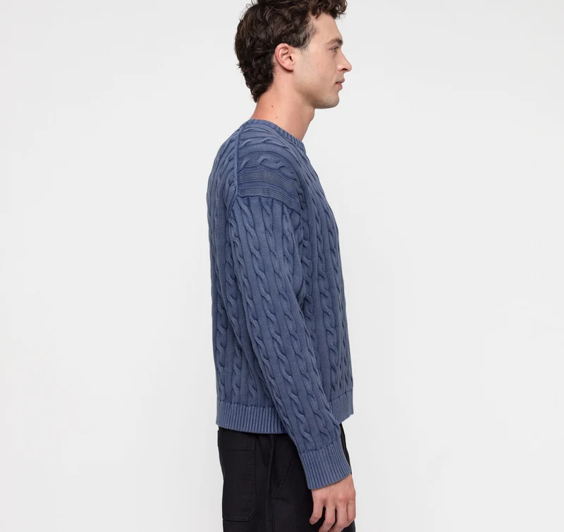 True Knit Boxy Fit Cable Sweater