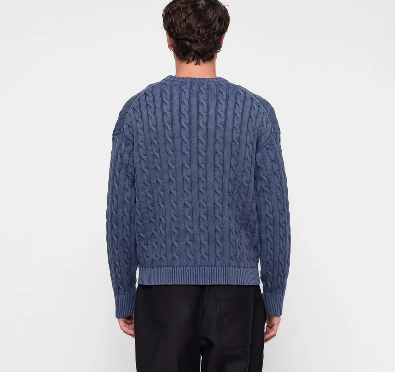 True Knit Boxy Fit Cable Sweater