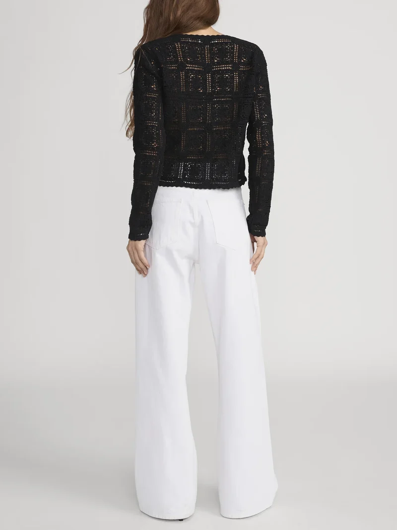 The Crochet Cardi Black