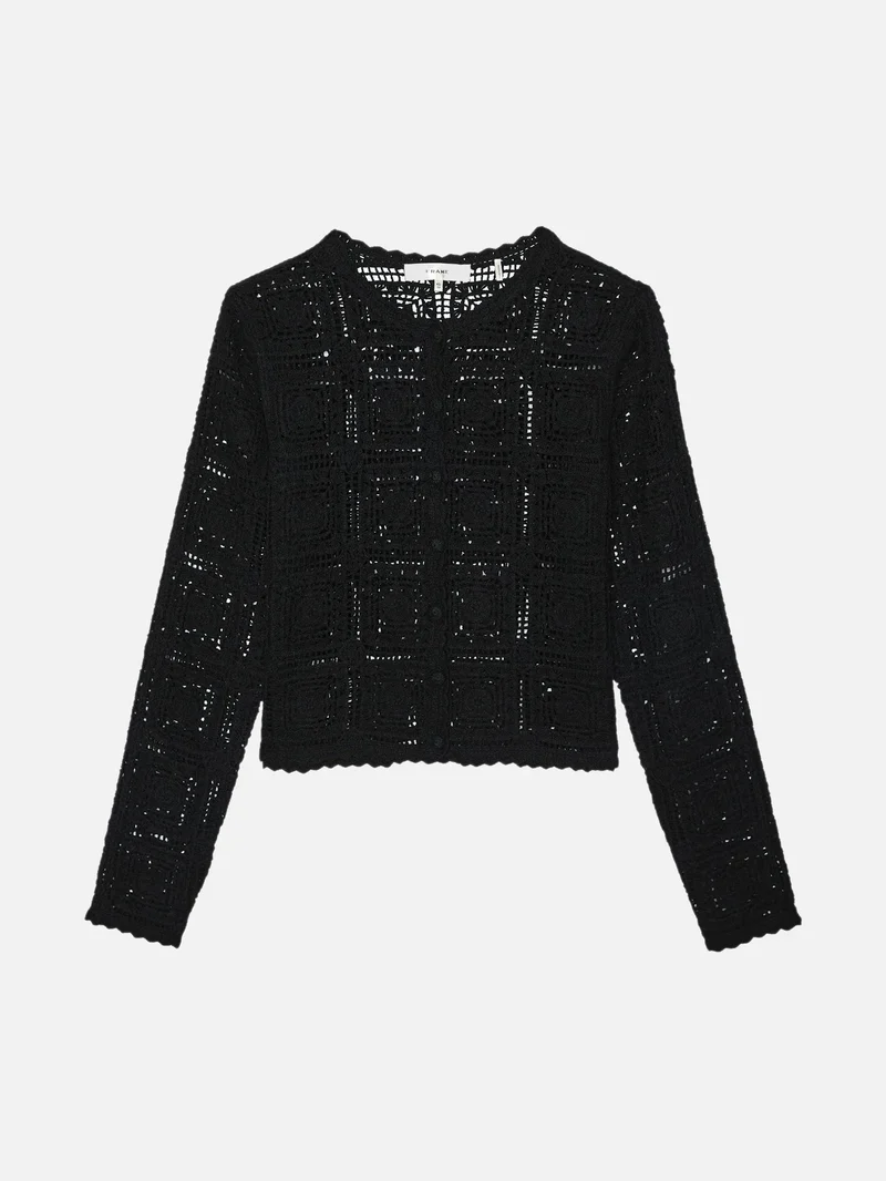 The Crochet Cardi Black