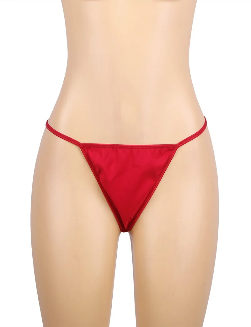 Rotes Babydoll aus floraler Spitze mit Haken- und Ösenverschluss am Rücken