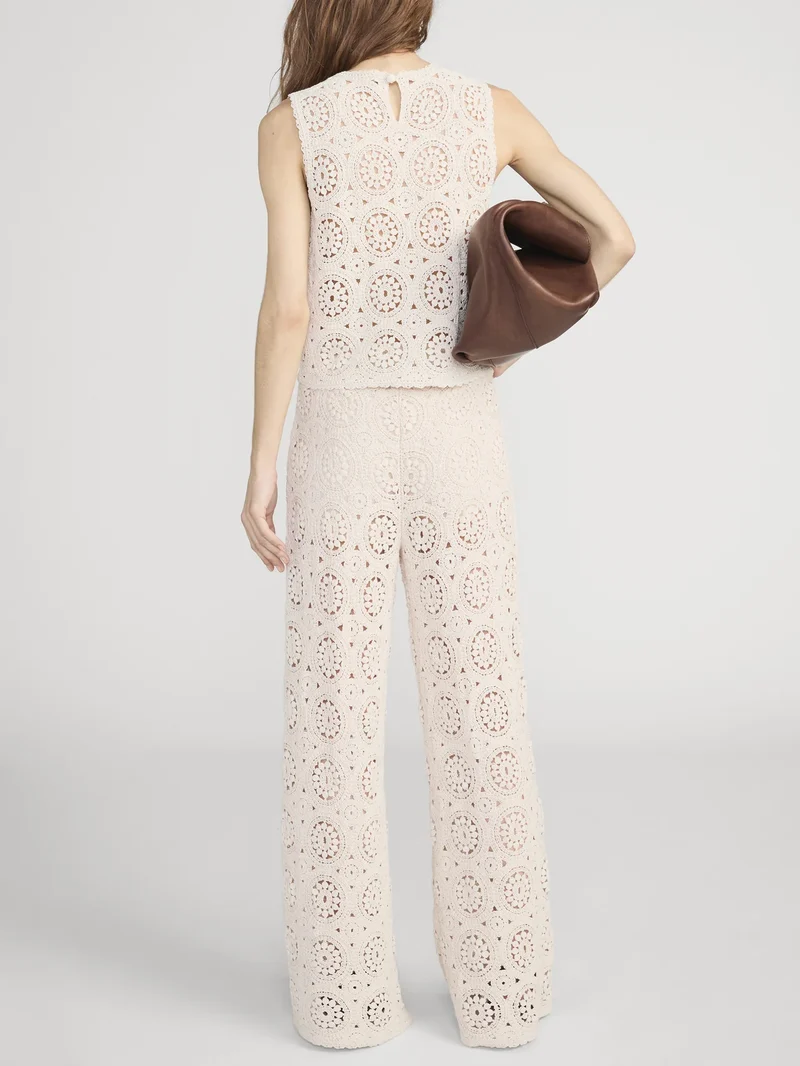 The Crochet Tank Cream