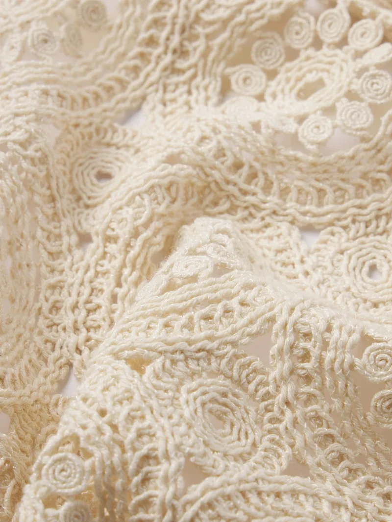 The Crochet Tank Cream