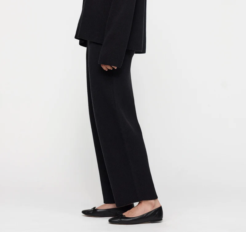 Soft Knit Barrel Leg Pants