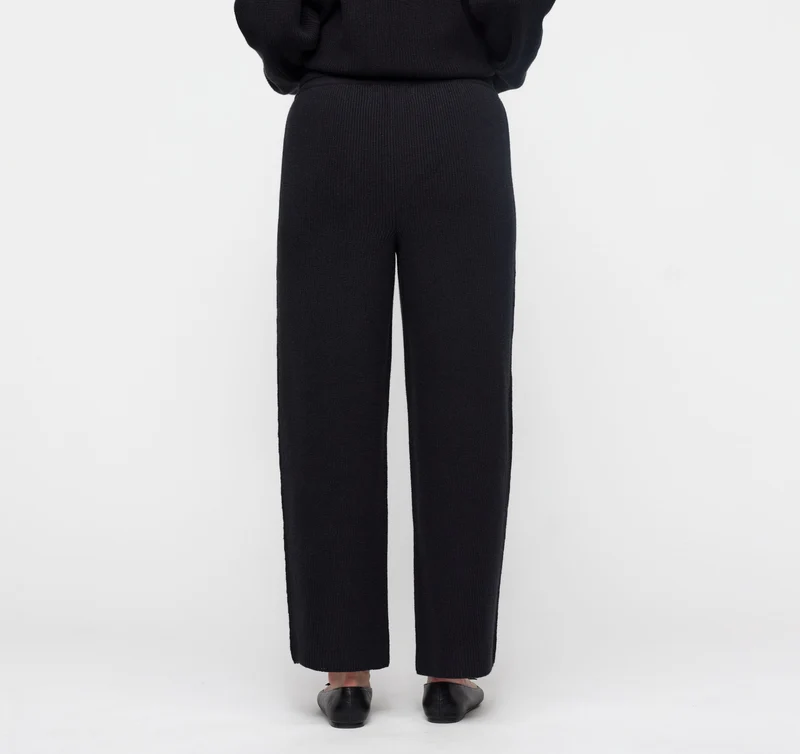 Soft Knit Barrel Leg Pants