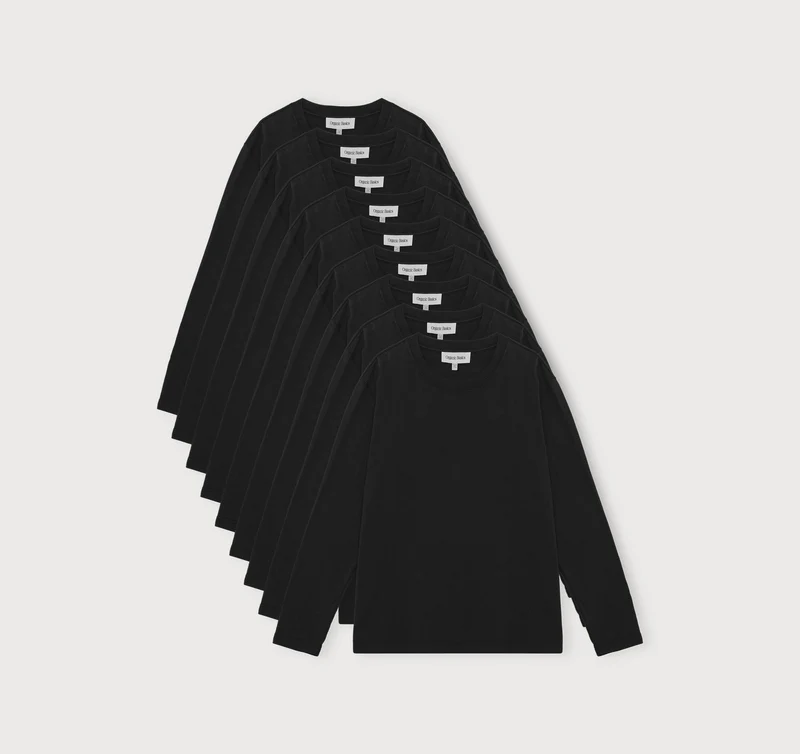True Heavy Boxy Fit Long Sleeve Tee 9-Pack