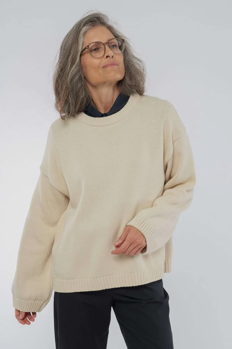 Knitted Sweater aus Bio Baumwolle