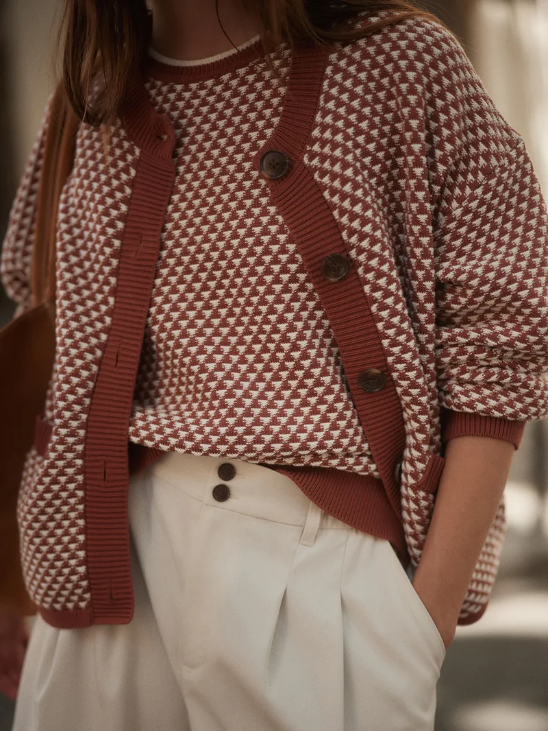 Elmwick Knit Jacket Maple