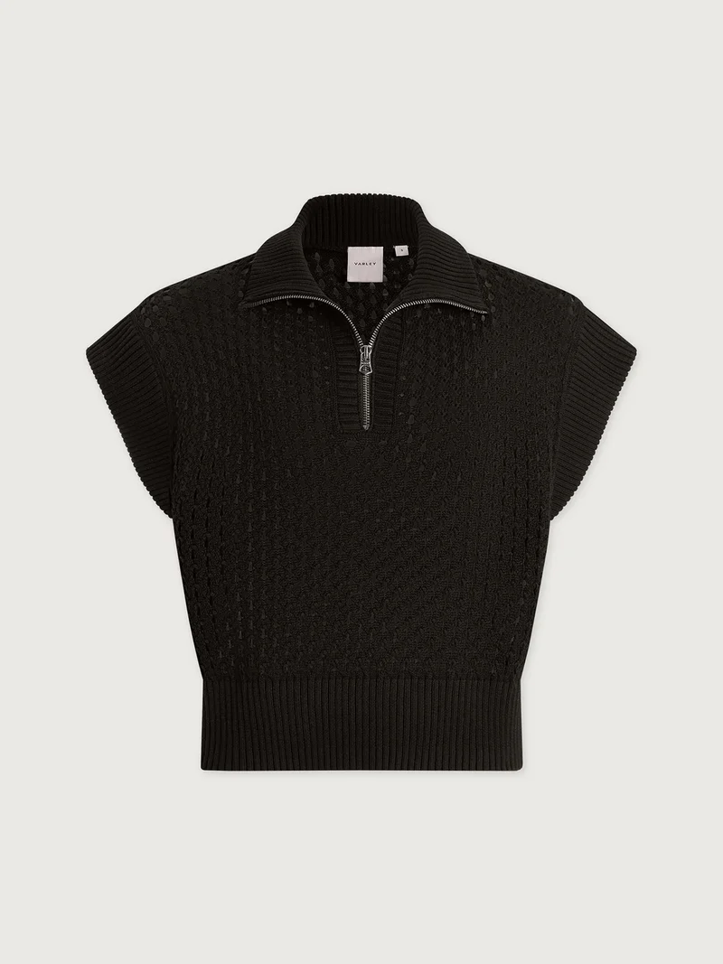 Gaines Half Zip Knit Black