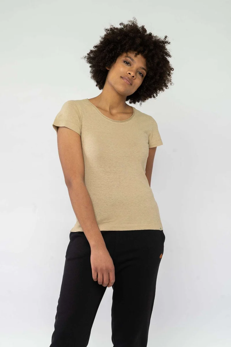 Legeres T-Shirt aus Hanf & Bio Baumwolle