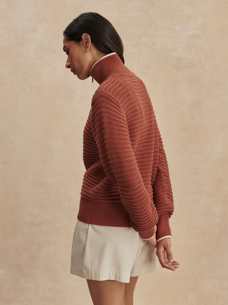 Morwenna Half Zip Knit Maple