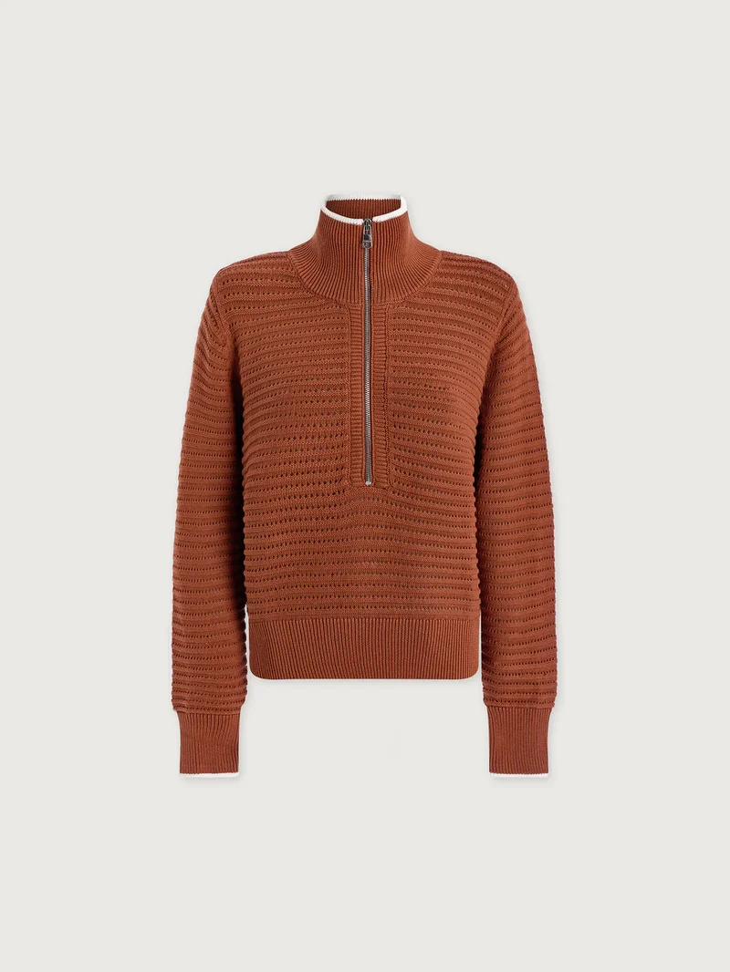 Morwenna Half Zip Knit Maple