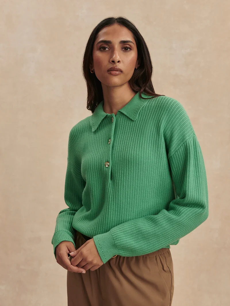 Marlie Polo Knit Green Spruce