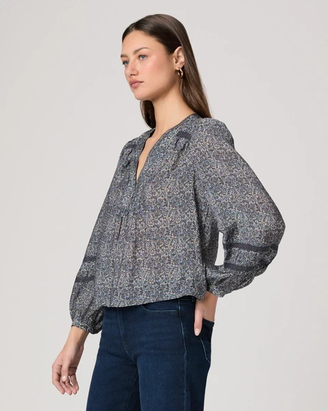 Calgary Blouse Navy Multi