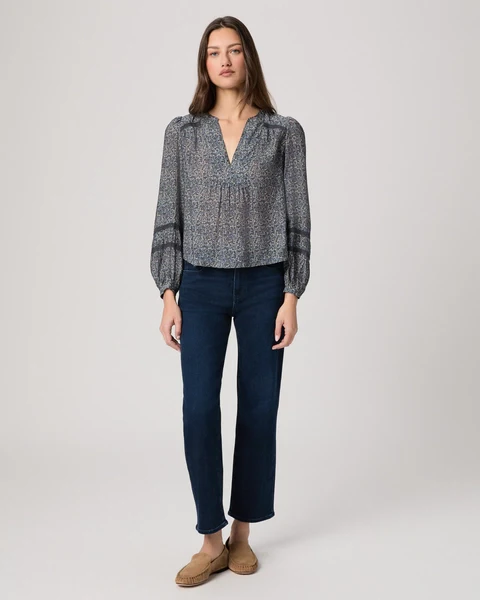 Calgary Blouse Navy Multi