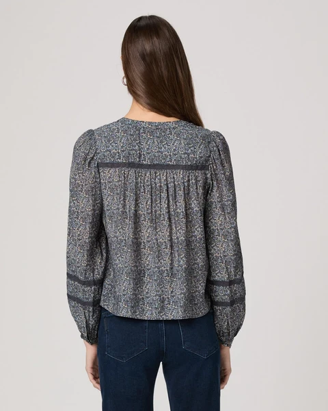 Calgary Blouse Navy Multi