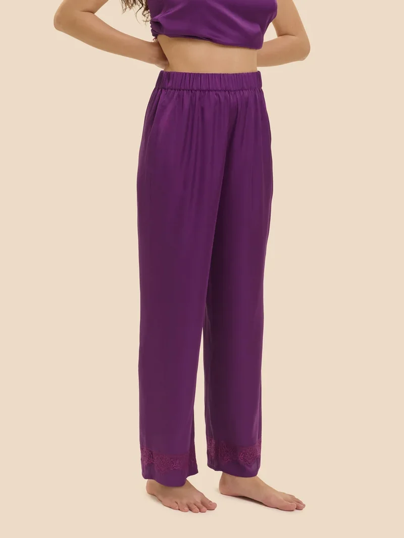 Simone Perele - Satin Secrets Seidenhose in Brombeere