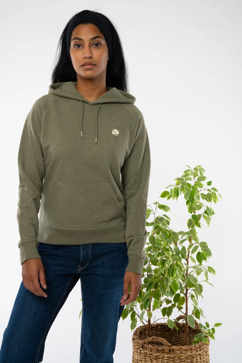Trendiger klassischer Bio Hoodie für Frauen