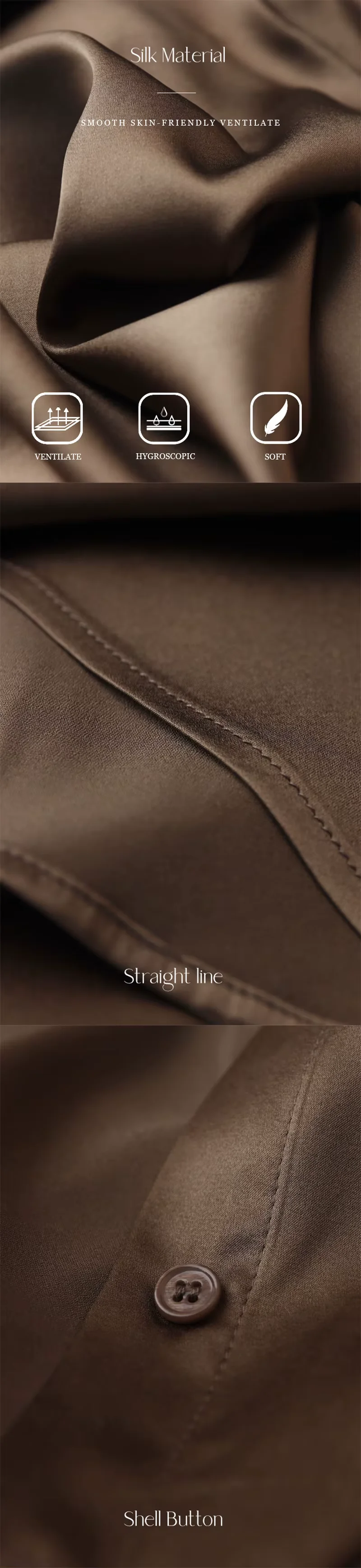 Taupe-graues Seiden-Freizeithemd für Damen