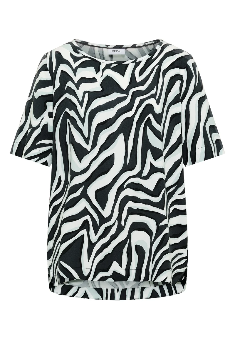 Blusenshirt mit Rundhals und Print