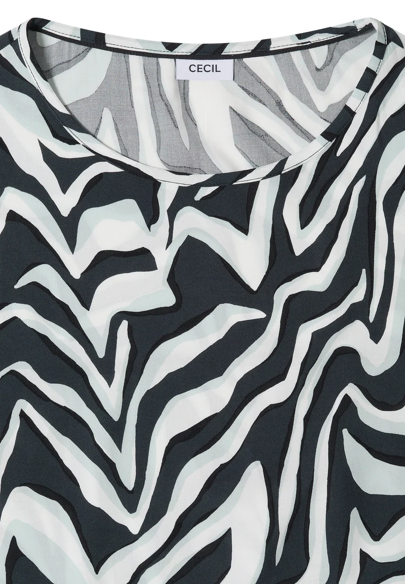 Blusenshirt mit Rundhals und Print