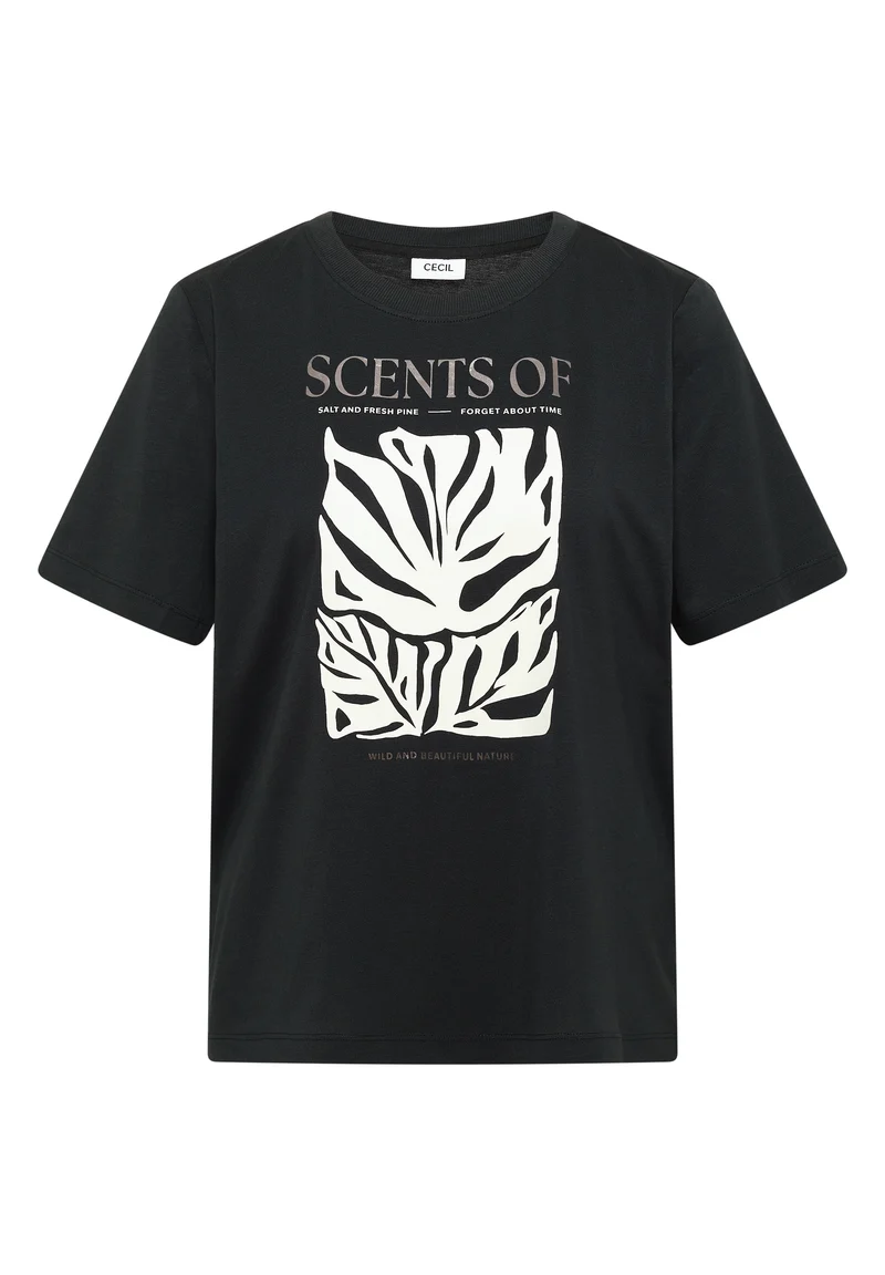 T-Shirt mit Rundhals und Frontprint