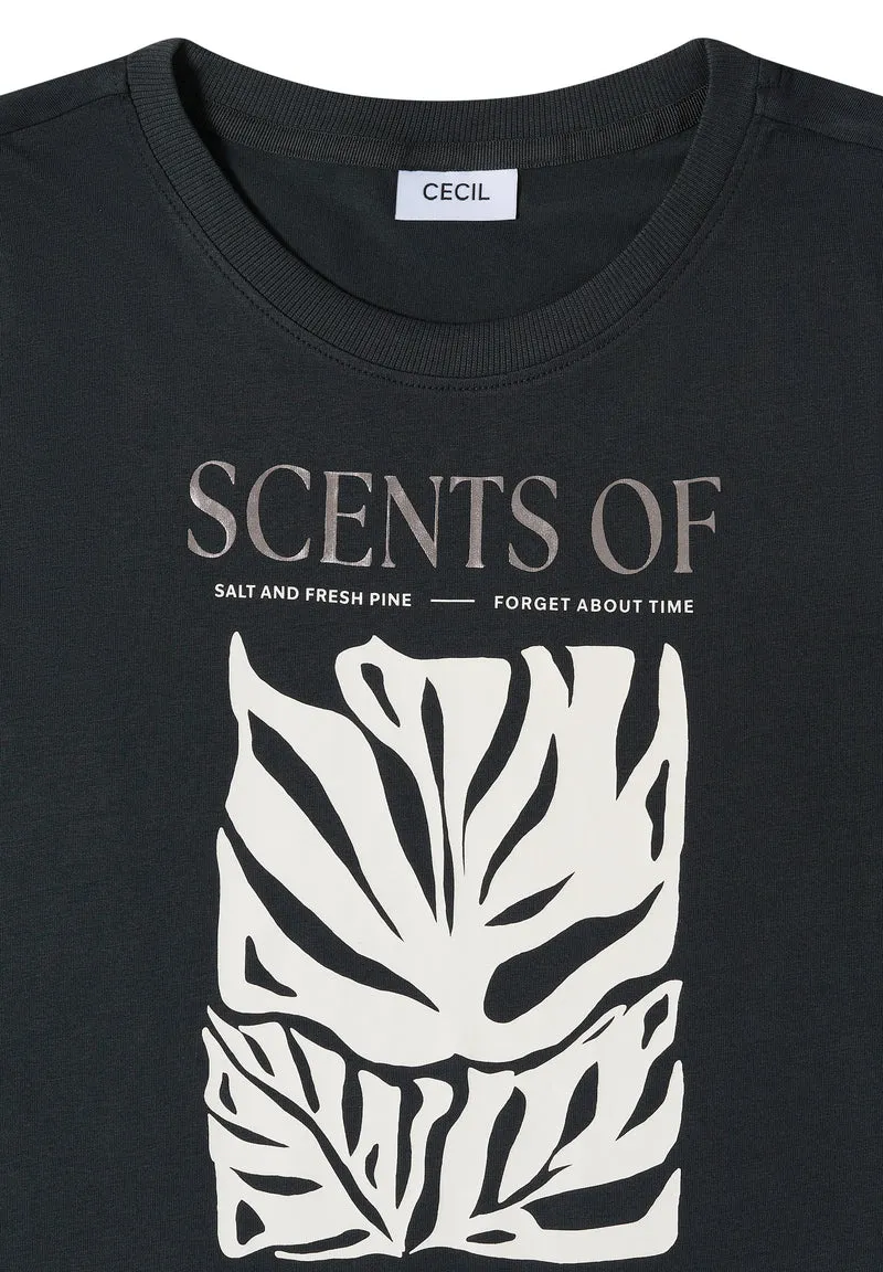 T-Shirt mit Rundhals und Frontprint