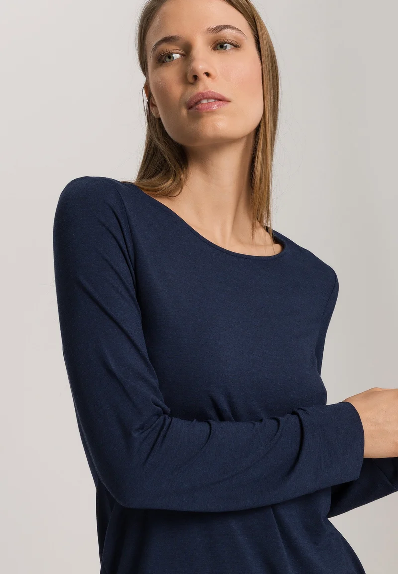 Natural Elegance L/SLV Shirt | deep navy 074948-071610