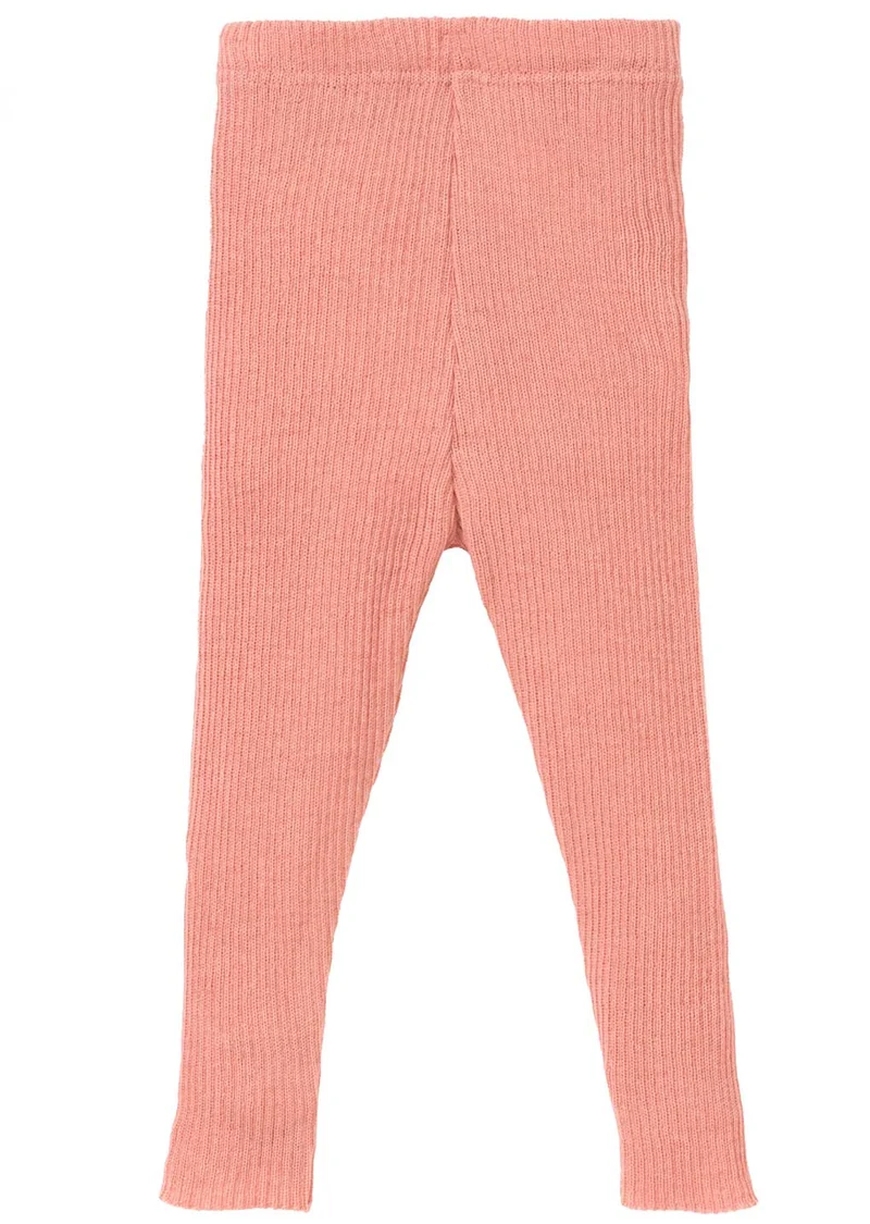 Disana Dünne Leggings aus Merinowolle – Zartrosa