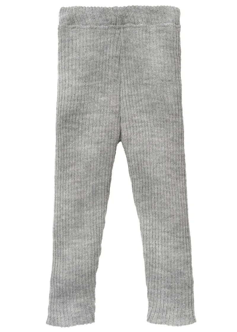 Disana Dünne Leggings aus Merinowolle – Hellgrau