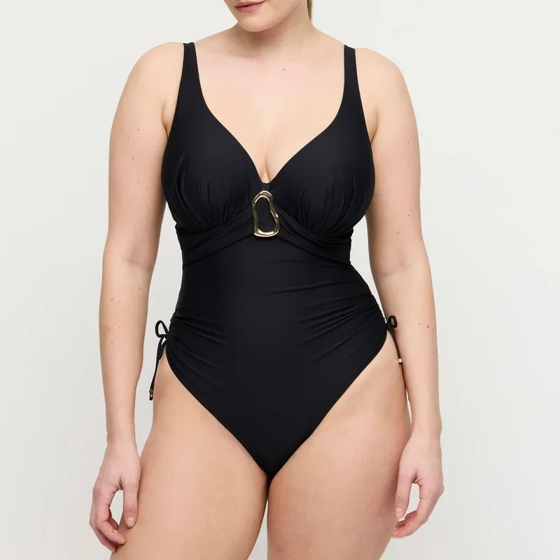 PrimaDonna Swimwear - Uvita Badeanzug mit tiefem Ausschnitt, Schwarz