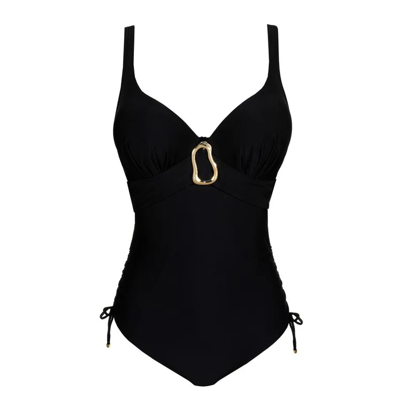 PrimaDonna Swimwear - Uvita Badeanzug mit tiefem Ausschnitt, Schwarz