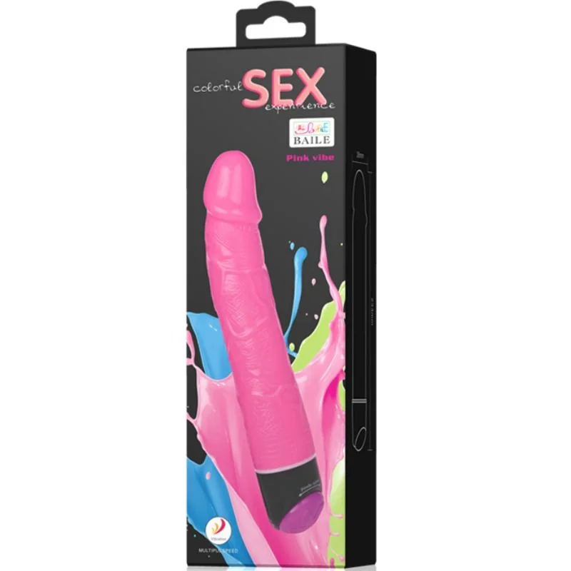 BAILE - BUNTER SEX REALISTISCHER VIBRATOR ROSA 23 CM